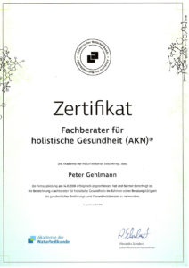 Hashimoto Mentor Peter Gehlmann Zertifikat AKN